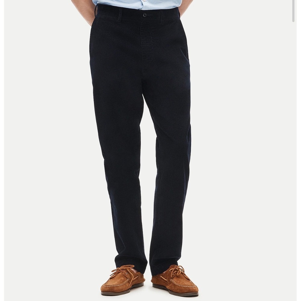 J.Crew Mens 32x30 Broken In Straight Pants Navy Blue Stretch Corduroy CM717 NEW